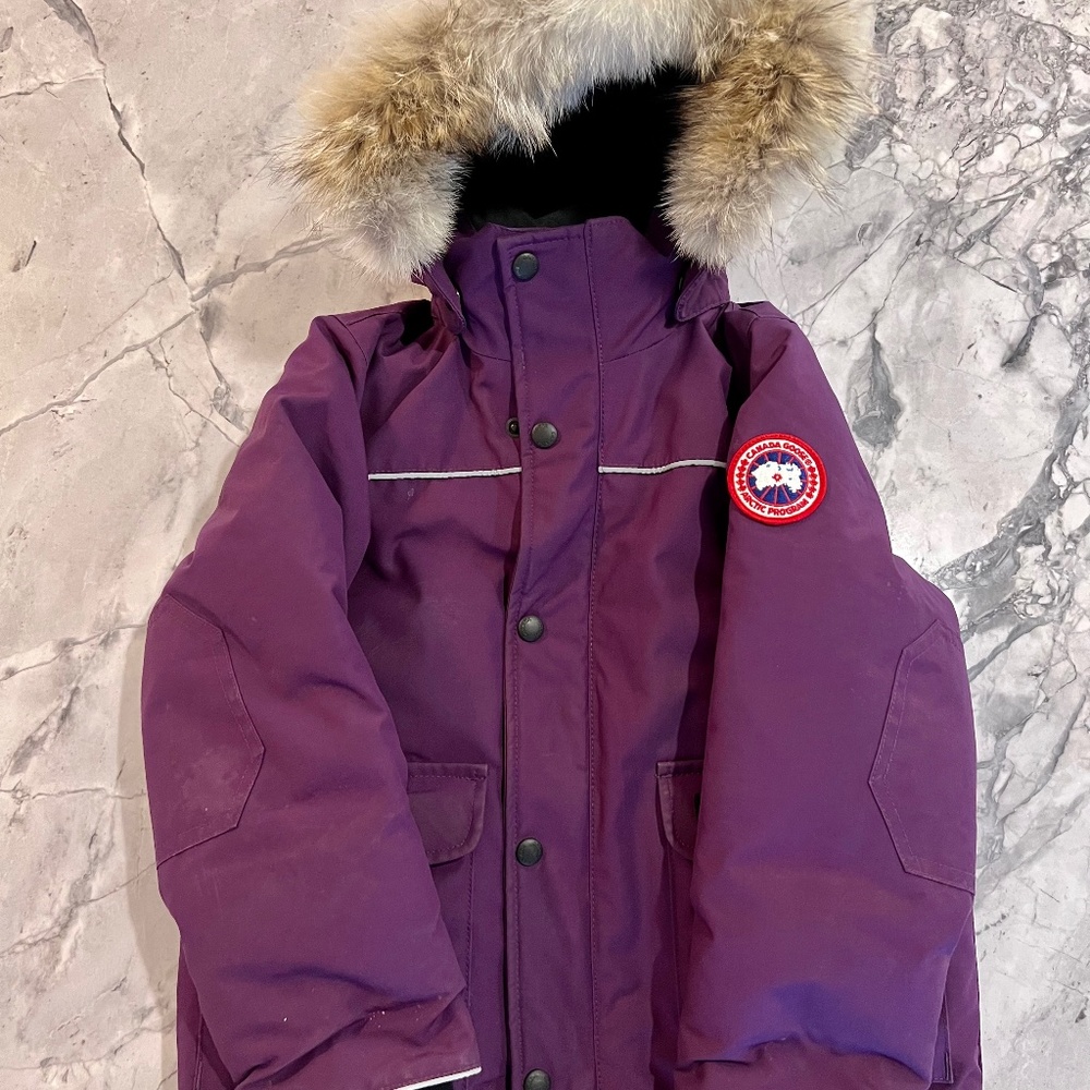 Lightly used purple Girls Canada Goose parka size 6-7